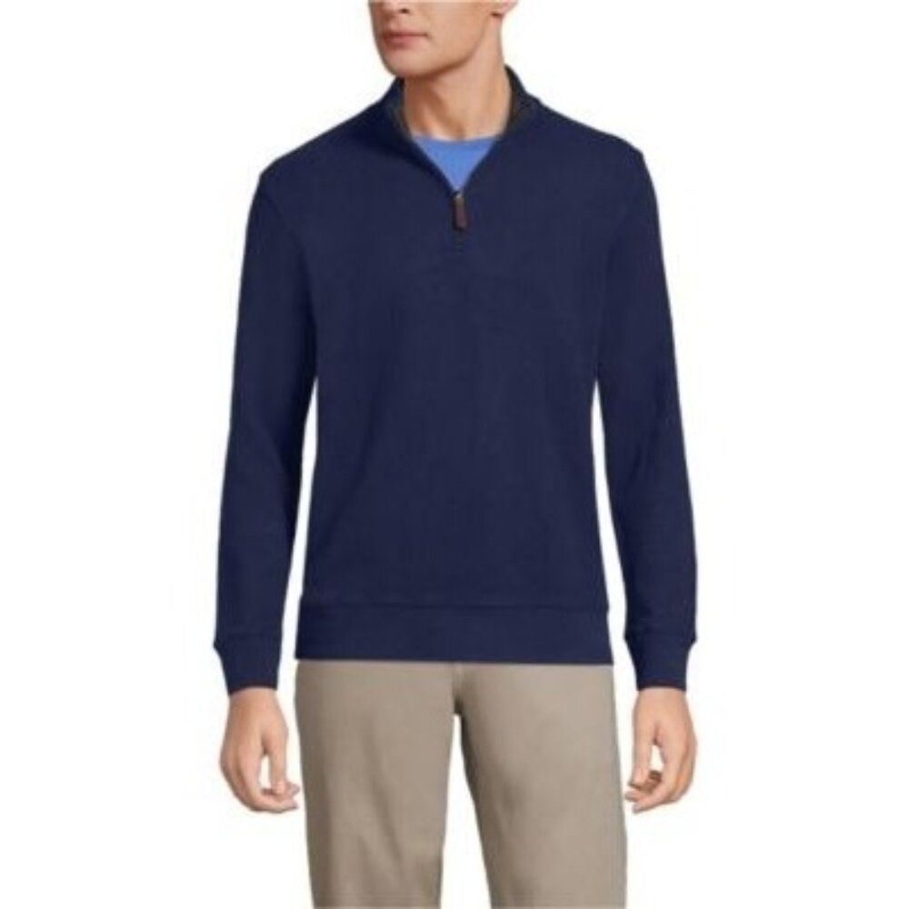 Orvis Men’s Navy Silk Cashmere Blend Long Sleeve Sweater Size M